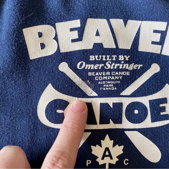 BEAVER CANOE 3T Dark Blue Toddler Graphic Long Sleeve Sweatshirt Snap Neckline - Picture 8 of 10